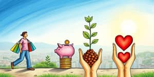 Diferença entre gastar, economizar, investir e doar